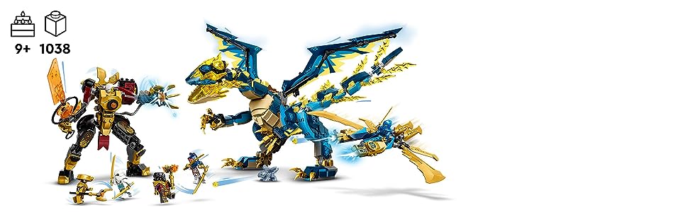 LEGO-NINJAGO-Elemental-Dragon-vs-The-Empress-Mech-71796-Building-Toy-Set-1038-Pieces-lrm71796